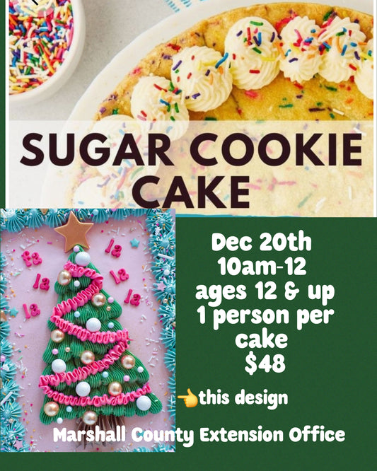 Dec 20th Sugar Cookie Cake Class- Marshall County